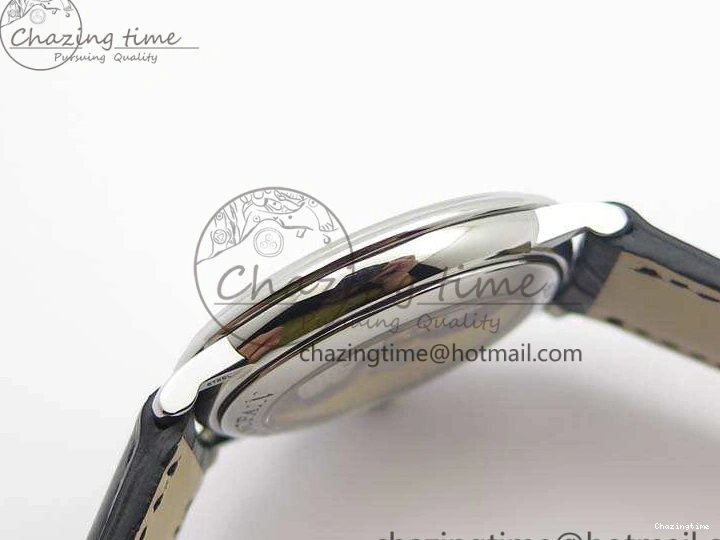 0519 Villeret 6651 SS ZF 1:1 Best Edition White Dial On Black Leather Strap A Practical 8098